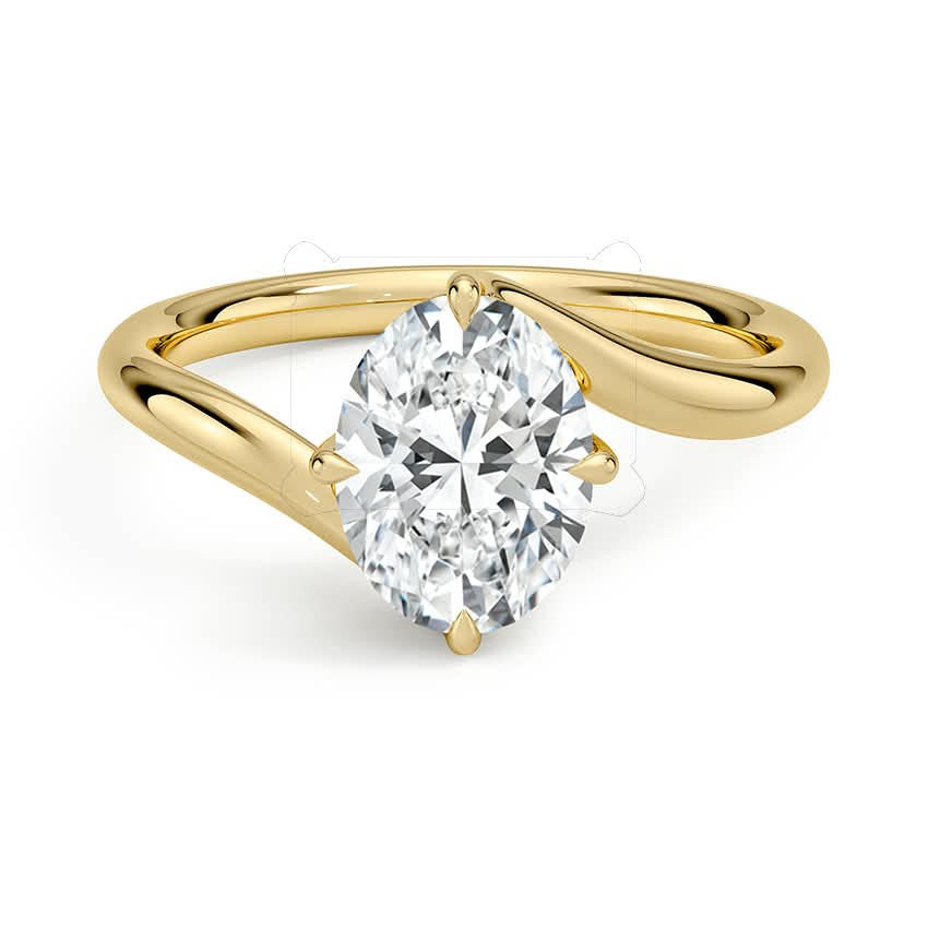 14K Yellow Gold Ring + 1.5ct Lab Diamond