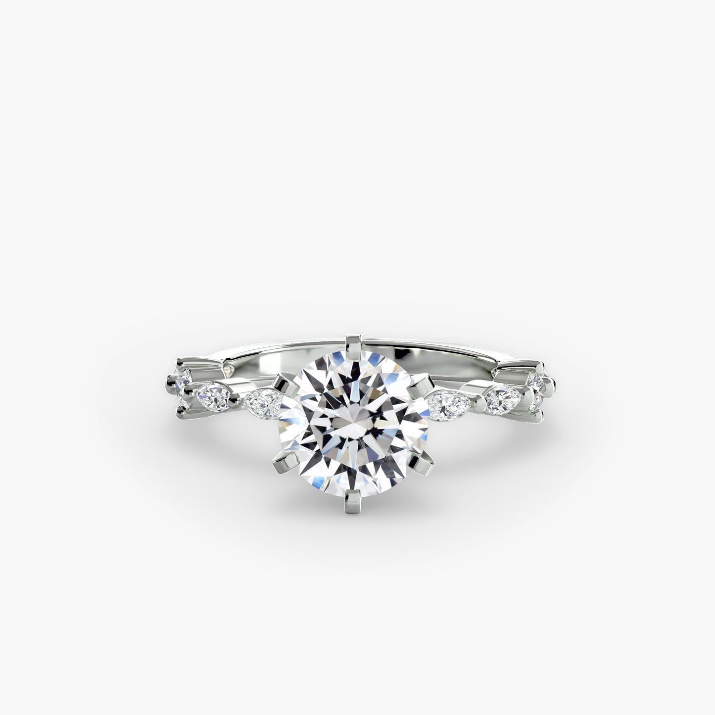 (랩다이아몬드 / 랩그로운 다이아몬드) Solitaire with Eternity Pavé