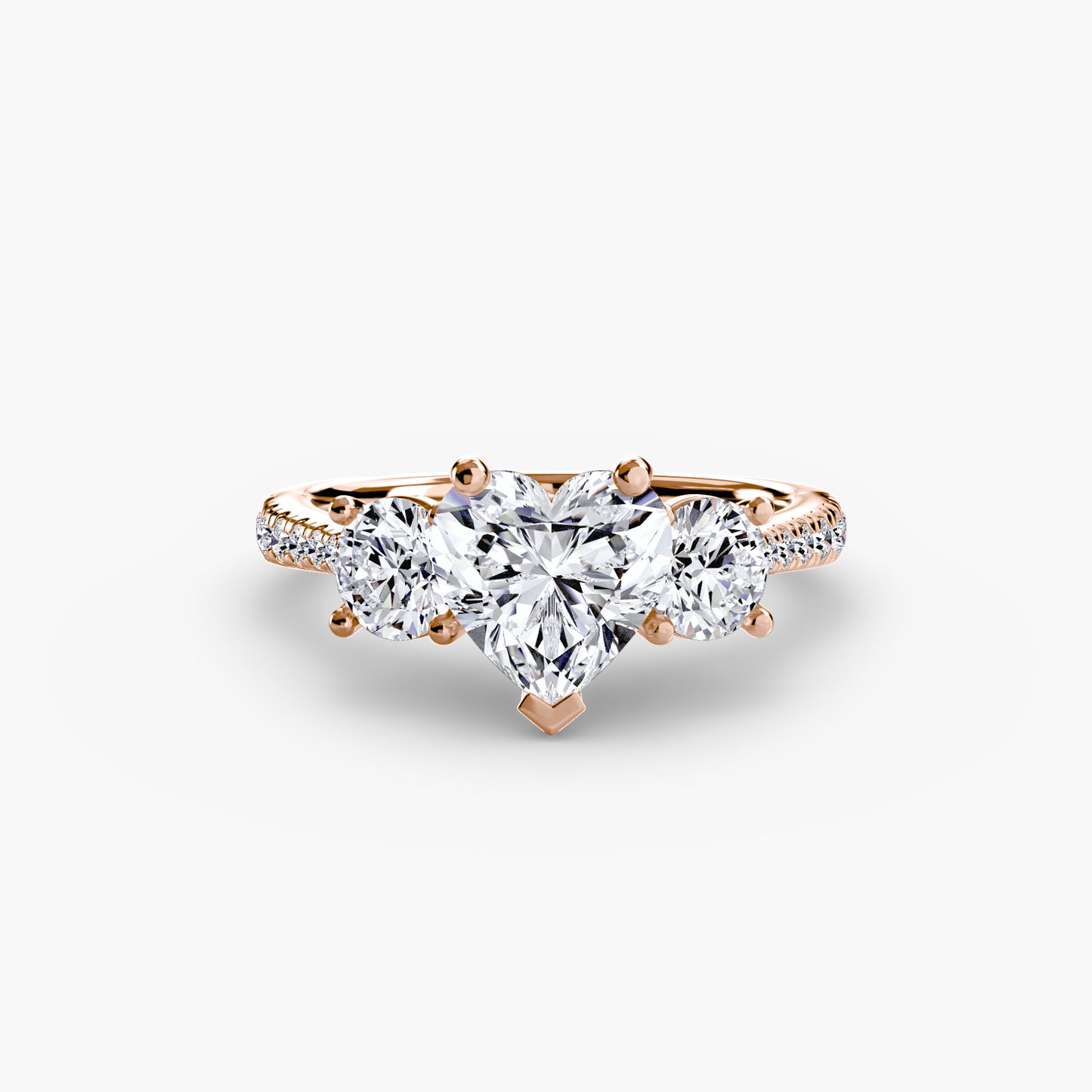 (랩다이아몬드 / 랩그로운 다이아몬드) Three-Stone with Pavé Band