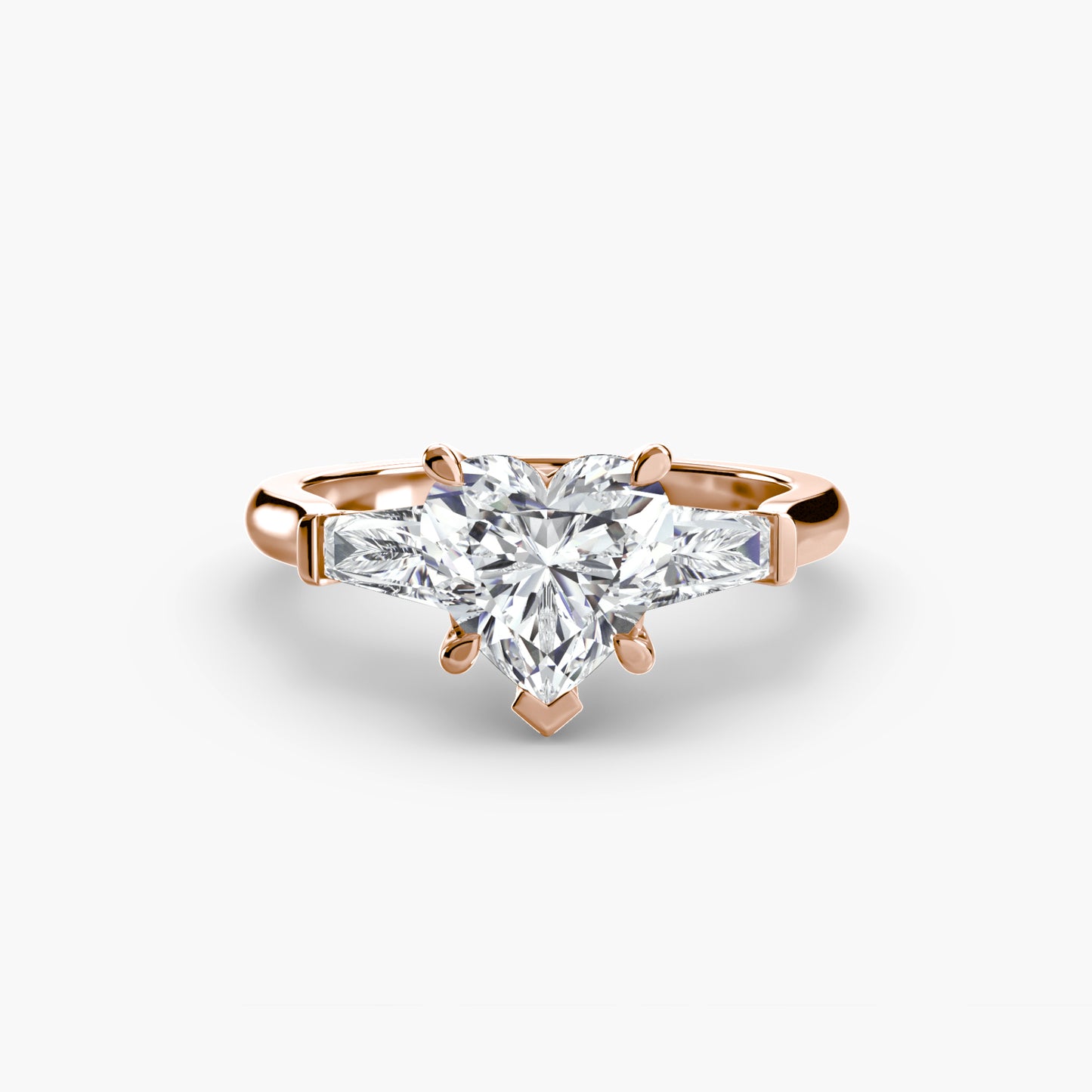 (랩다이아몬드 / 랩그로운 다이아몬드) Three-Stone Ring (Baguette Side Stones)