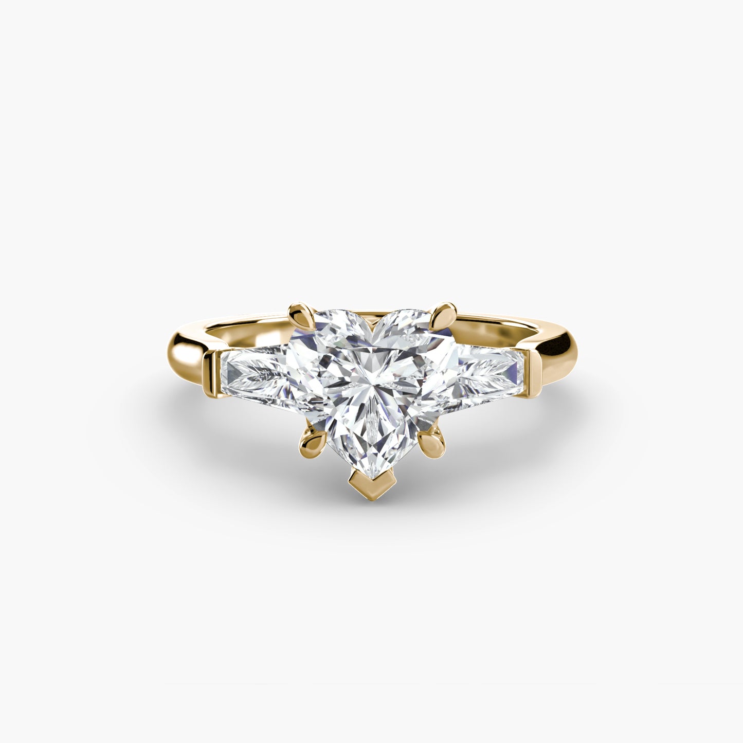 (랩다이아몬드 / 랩그로운 다이아몬드) Three-Stone Ring (Baguette Side Stones)