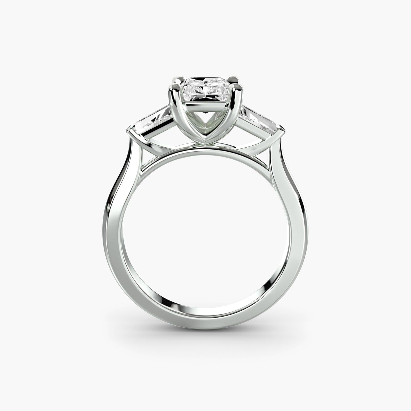 (랩다이아몬드 / 랩그로운 다이아몬드) Three-Stone Ring (Baguette Side Stones) 2