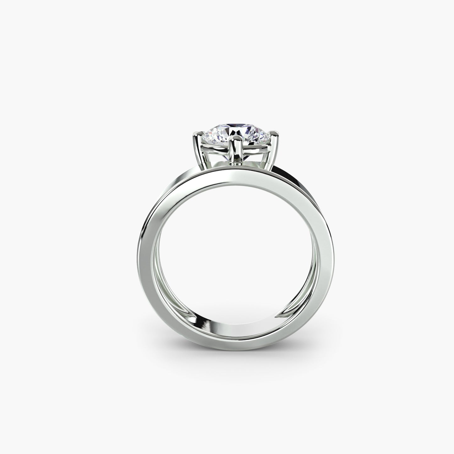 (랩다이아몬드 / 랩그로운 다이아몬드) Wide Band Solitaire
