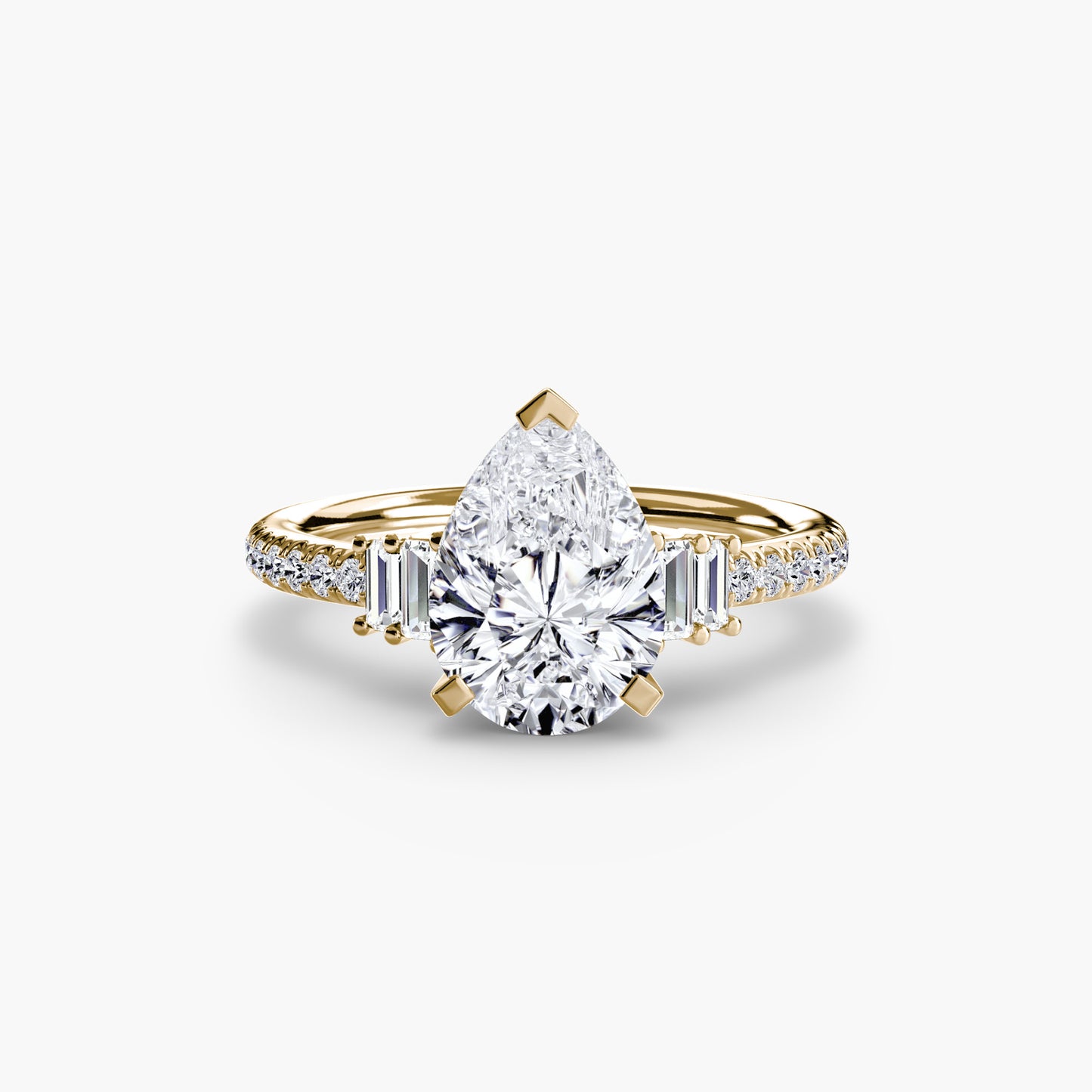 (랩다이아몬드 / 랩그로운 다이아몬드) Solitaire with Pavé 4