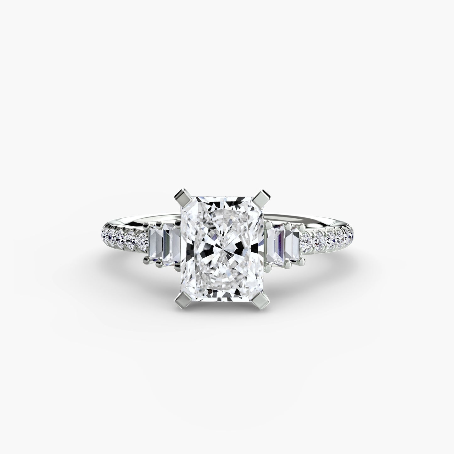 (랩다이아몬드 / 랩그로운 다이아몬드) Solitaire with Pavé 4