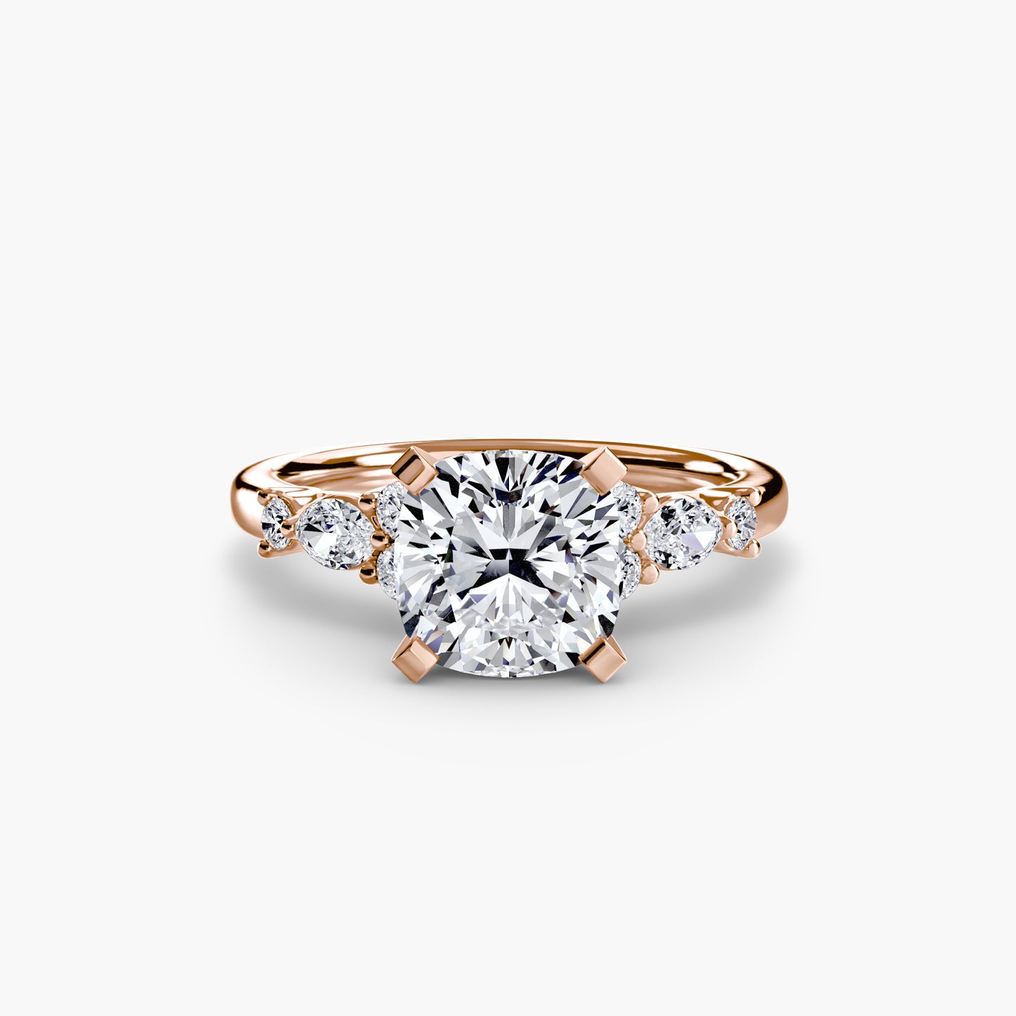 (랩다이아몬드 / 랩그로운 다이아몬드) The Floral Accent Solitaire