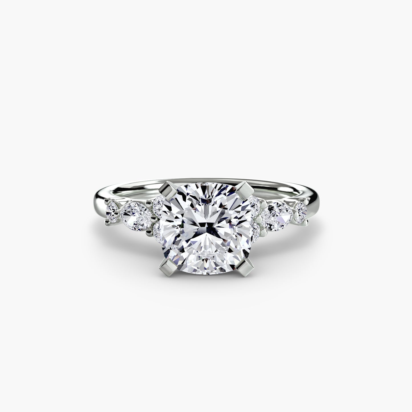 (랩다이아몬드 / 랩그로운 다이아몬드) The Floral Accent Solitaire