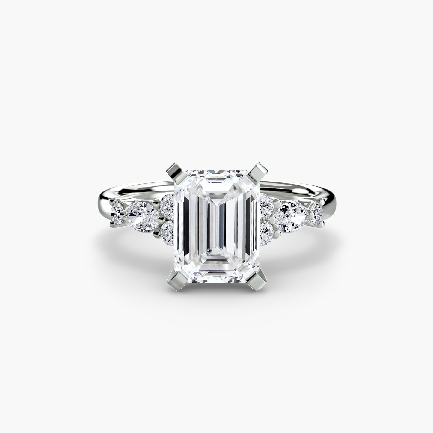 (랩다이아몬드 / 랩그로운 다이아몬드) The Floral Accent Solitaire