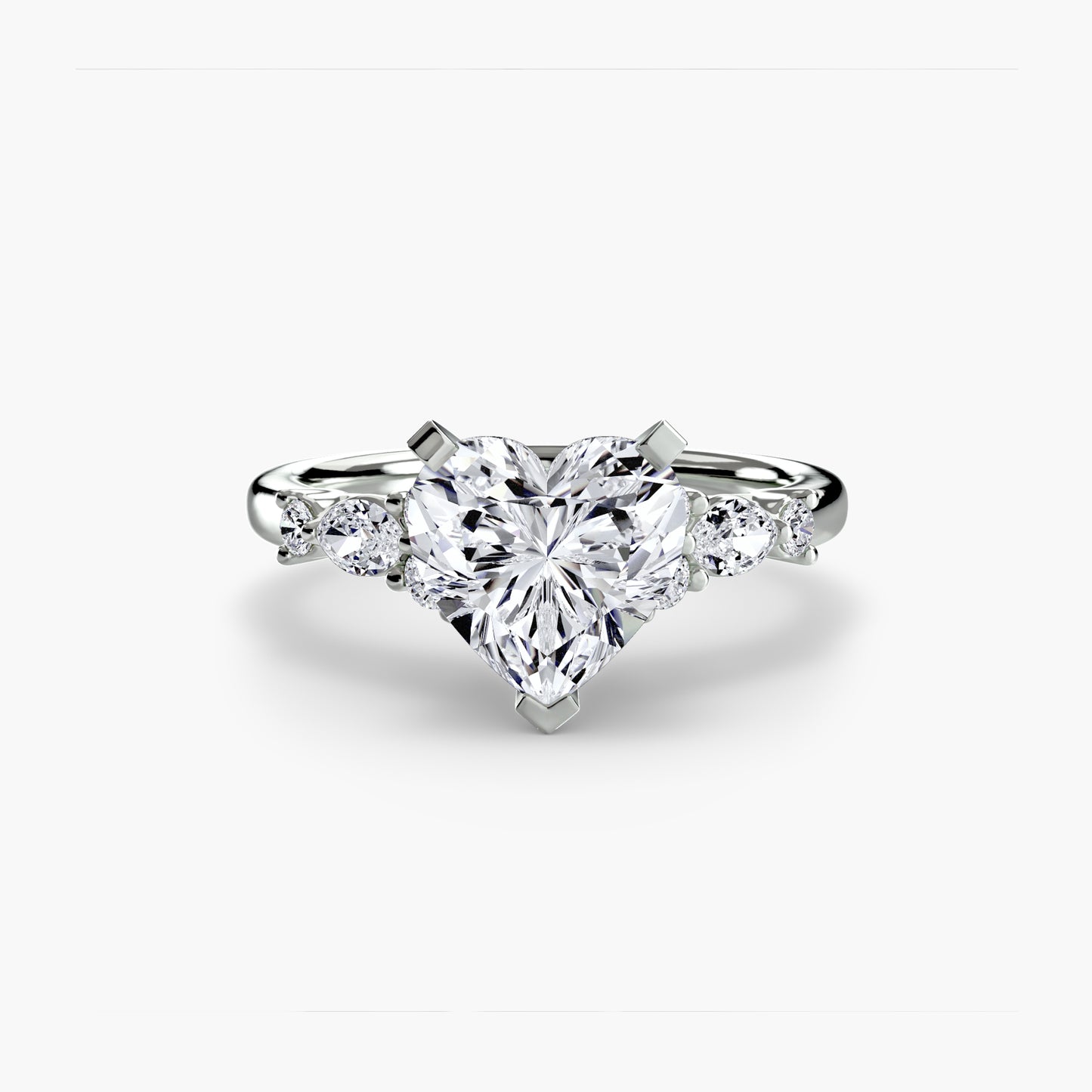 (랩다이아몬드 / 랩그로운 다이아몬드) The Floral Accent Solitaire