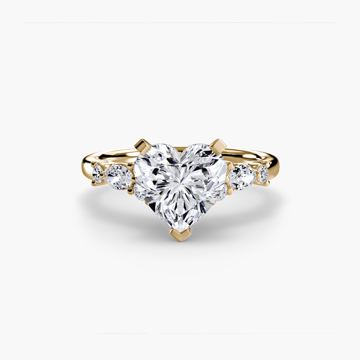 (랩다이아몬드 / 랩그로운 다이아몬드) The Floral Accent Solitaire