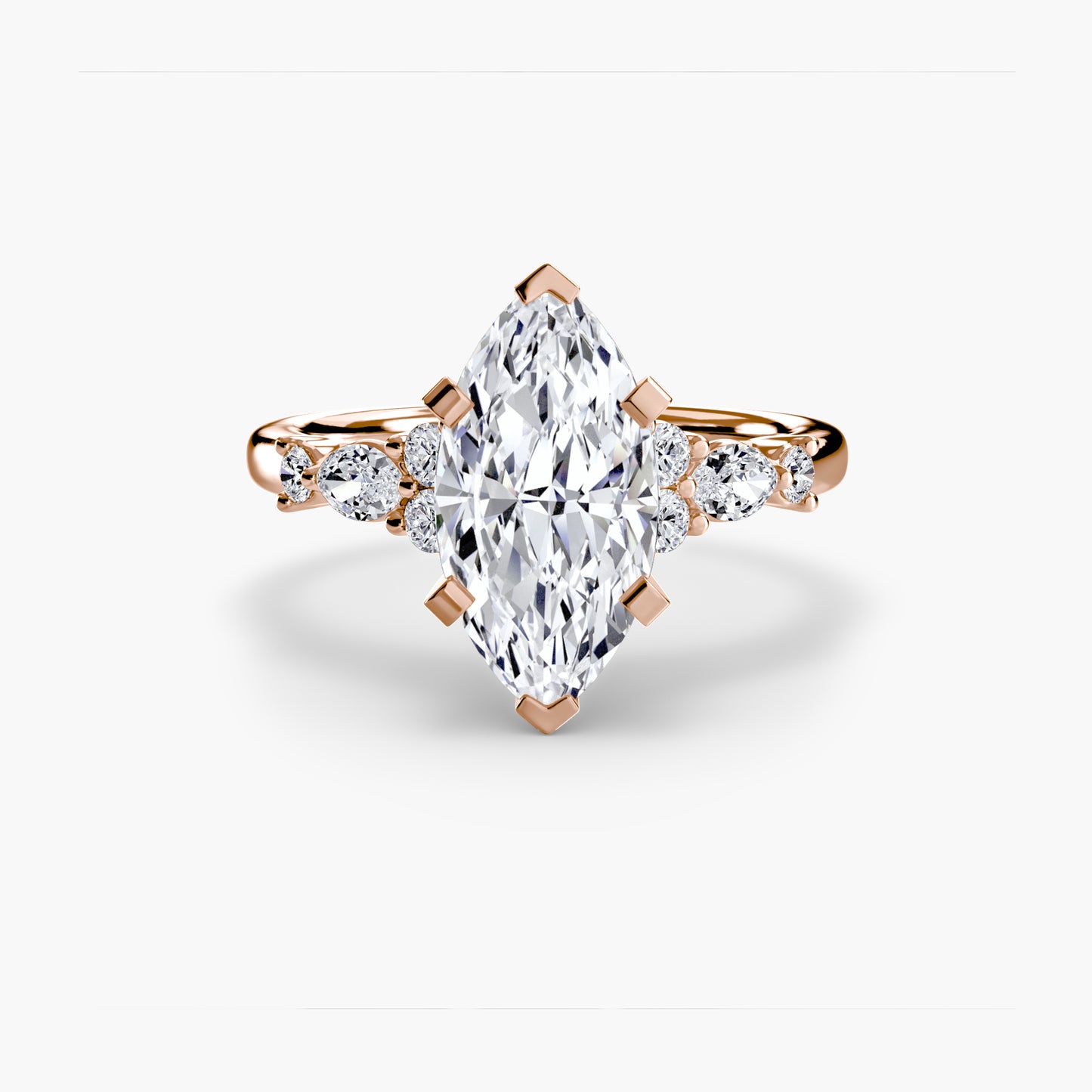 (랩다이아몬드 / 랩그로운 다이아몬드) The Floral Accent Solitaire