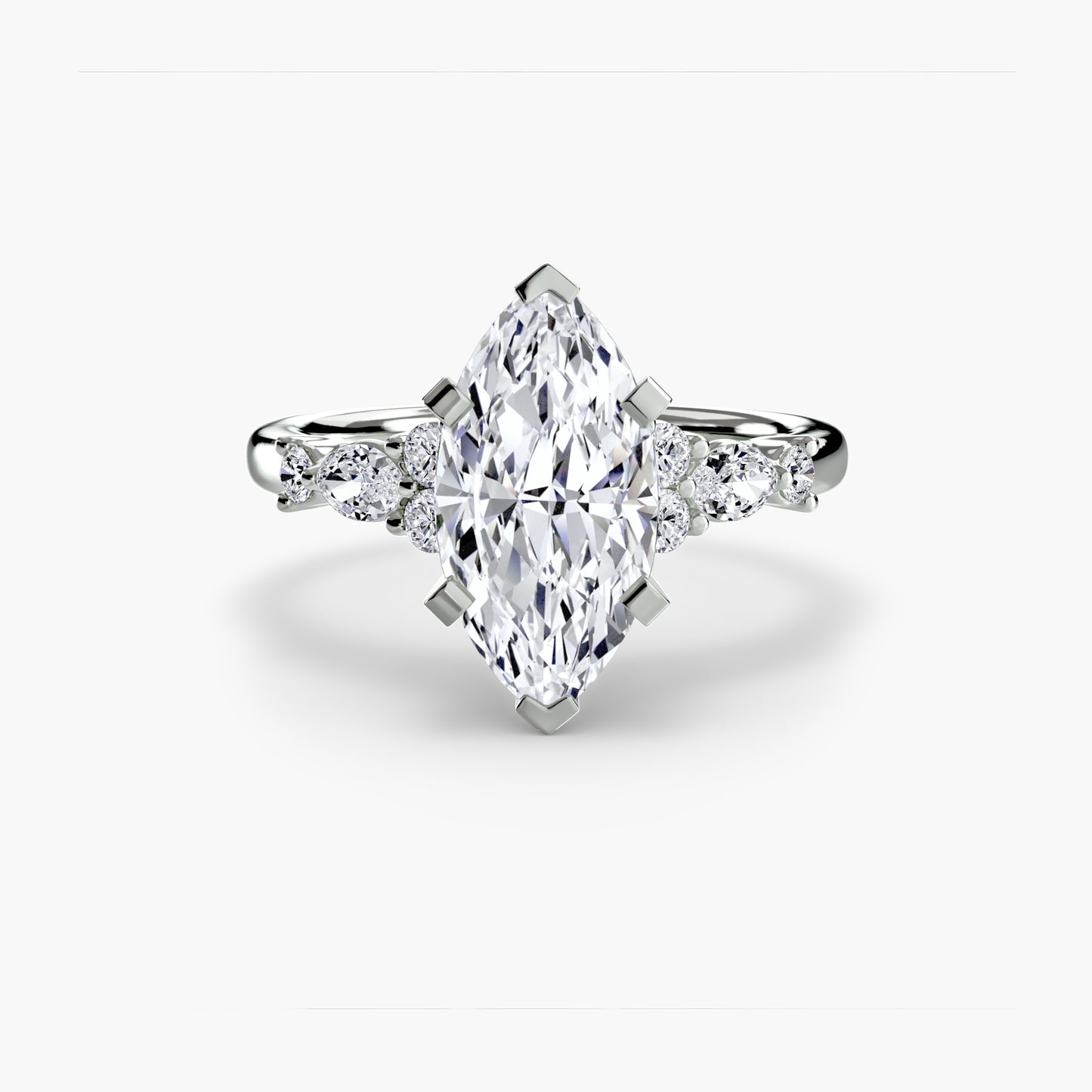 (랩다이아몬드 / 랩그로운 다이아몬드) The Floral Accent Solitaire