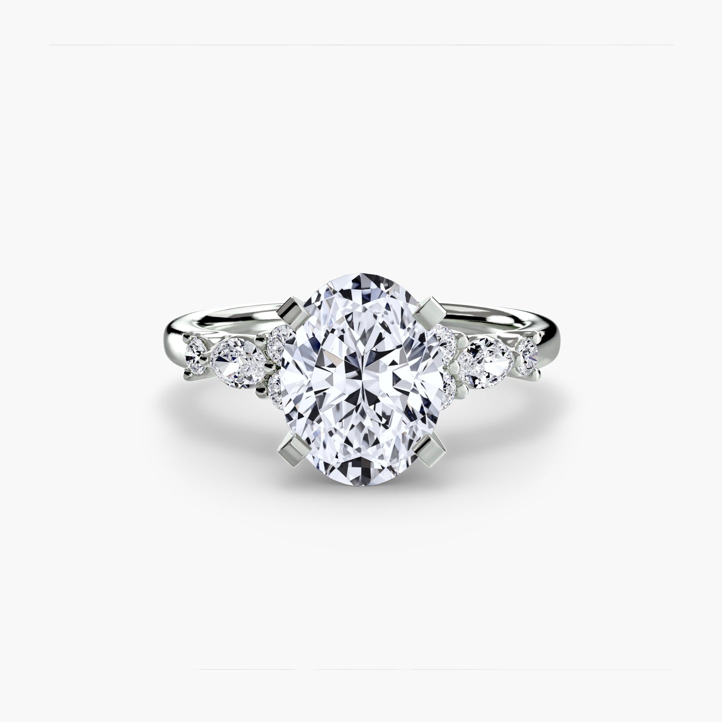 (랩다이아몬드 / 랩그로운 다이아몬드) The Floral Accent Solitaire