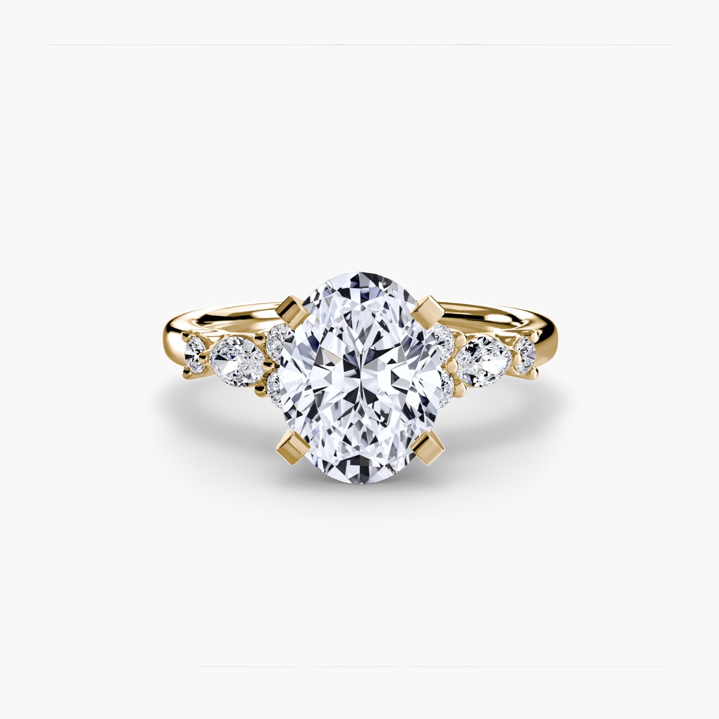 (랩다이아몬드 / 랩그로운 다이아몬드) The Floral Accent Solitaire