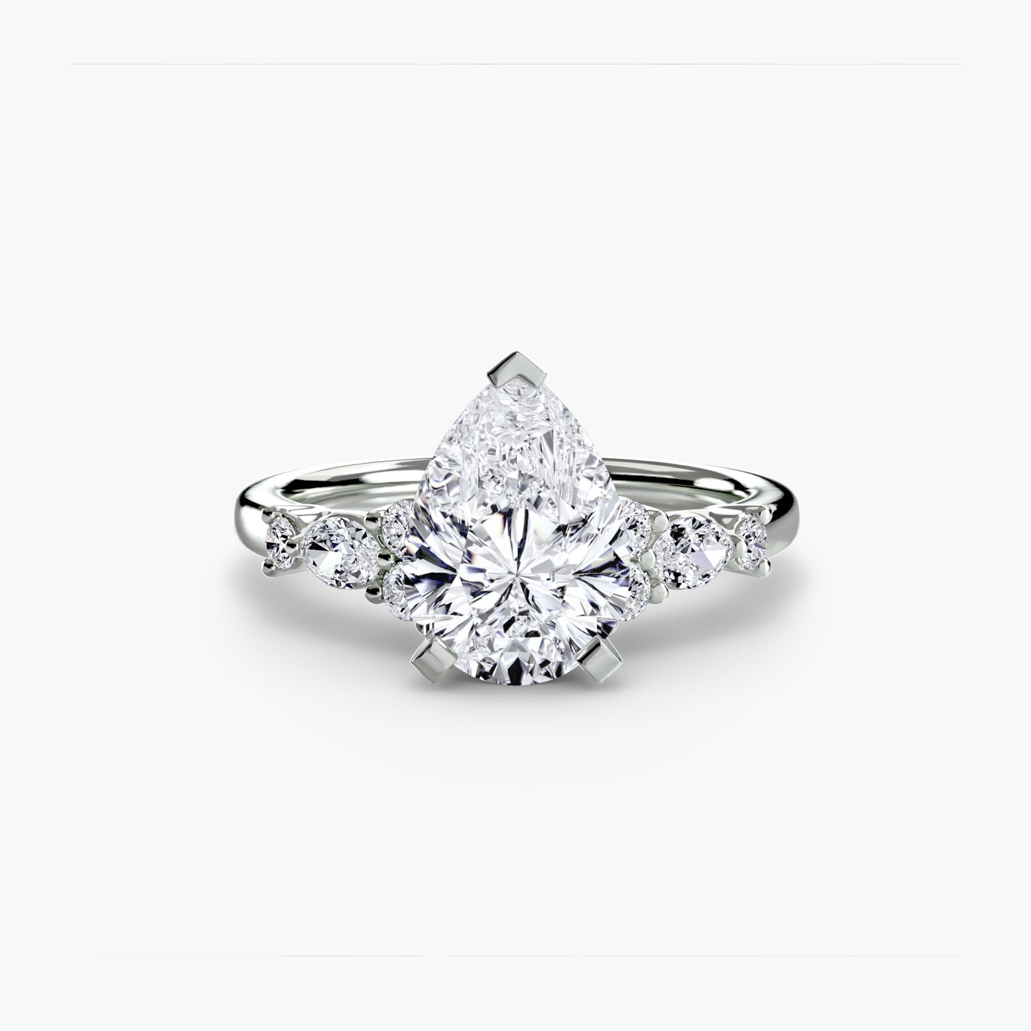 (랩다이아몬드 / 랩그로운 다이아몬드) The Floral Accent Solitaire