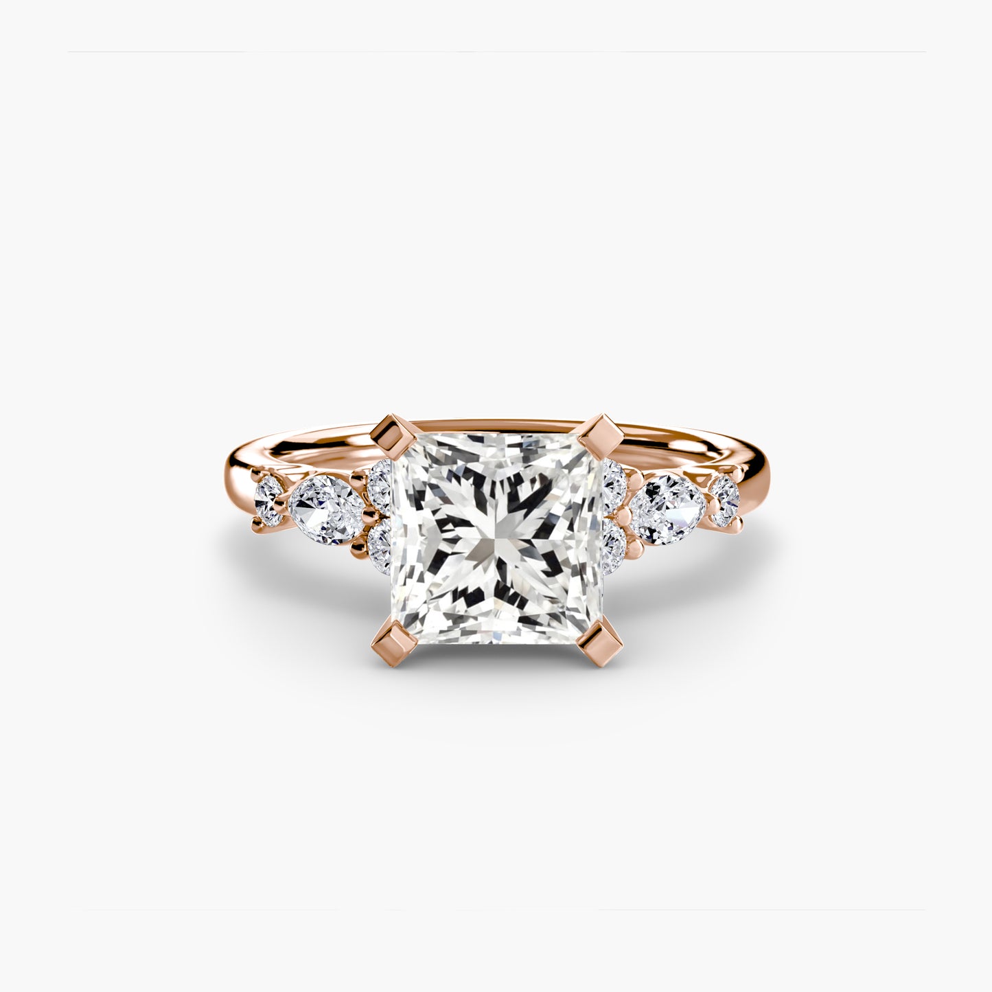 (랩다이아몬드 / 랩그로운 다이아몬드) The Floral Accent Solitaire