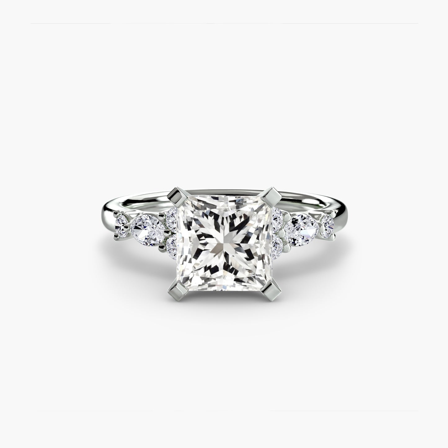 (랩다이아몬드 / 랩그로운 다이아몬드) The Floral Accent Solitaire