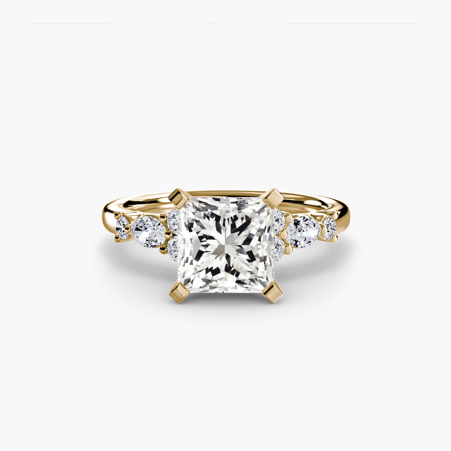 (랩다이아몬드 / 랩그로운 다이아몬드) The Floral Accent Solitaire
