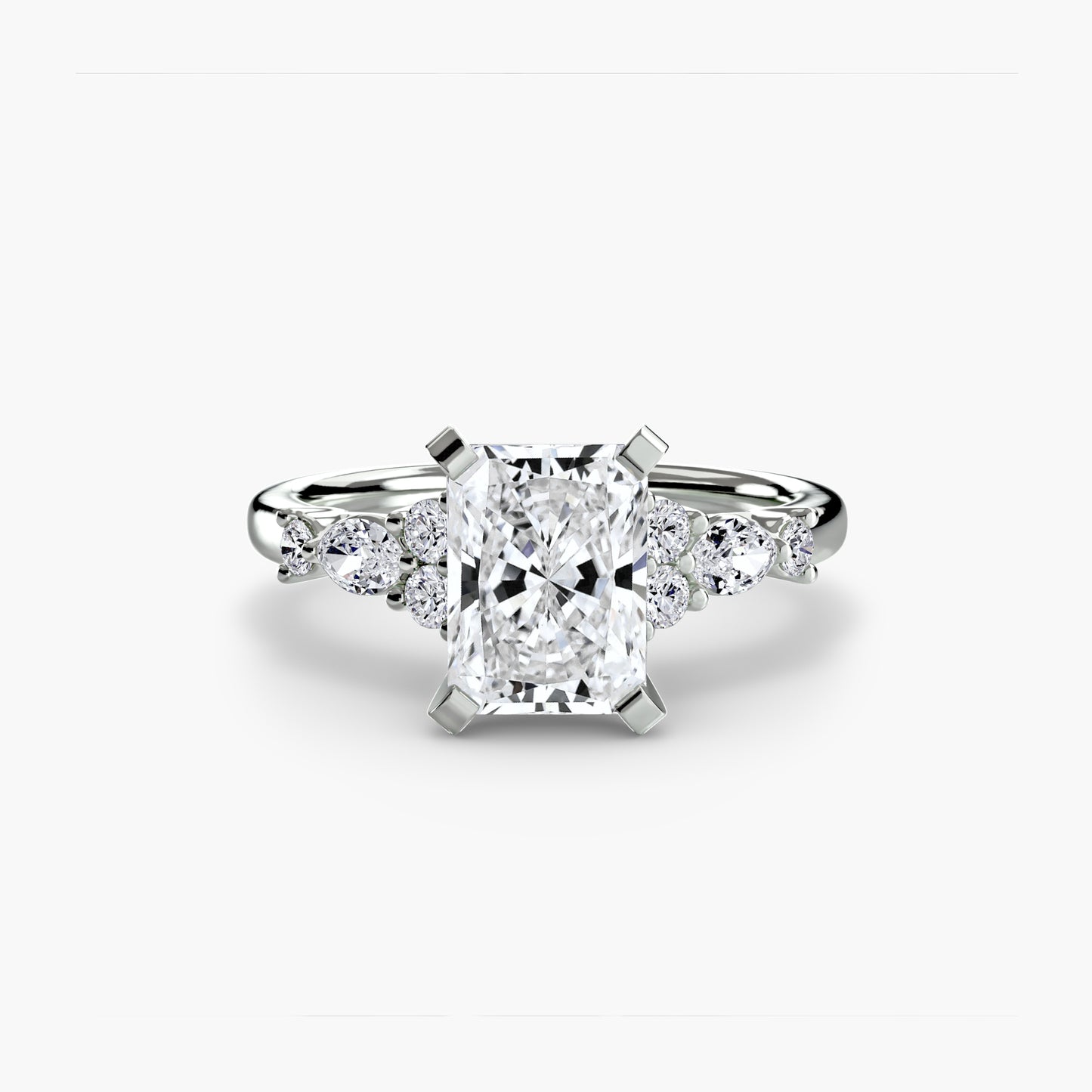 (랩다이아몬드 / 랩그로운 다이아몬드) The Floral Accent Solitaire