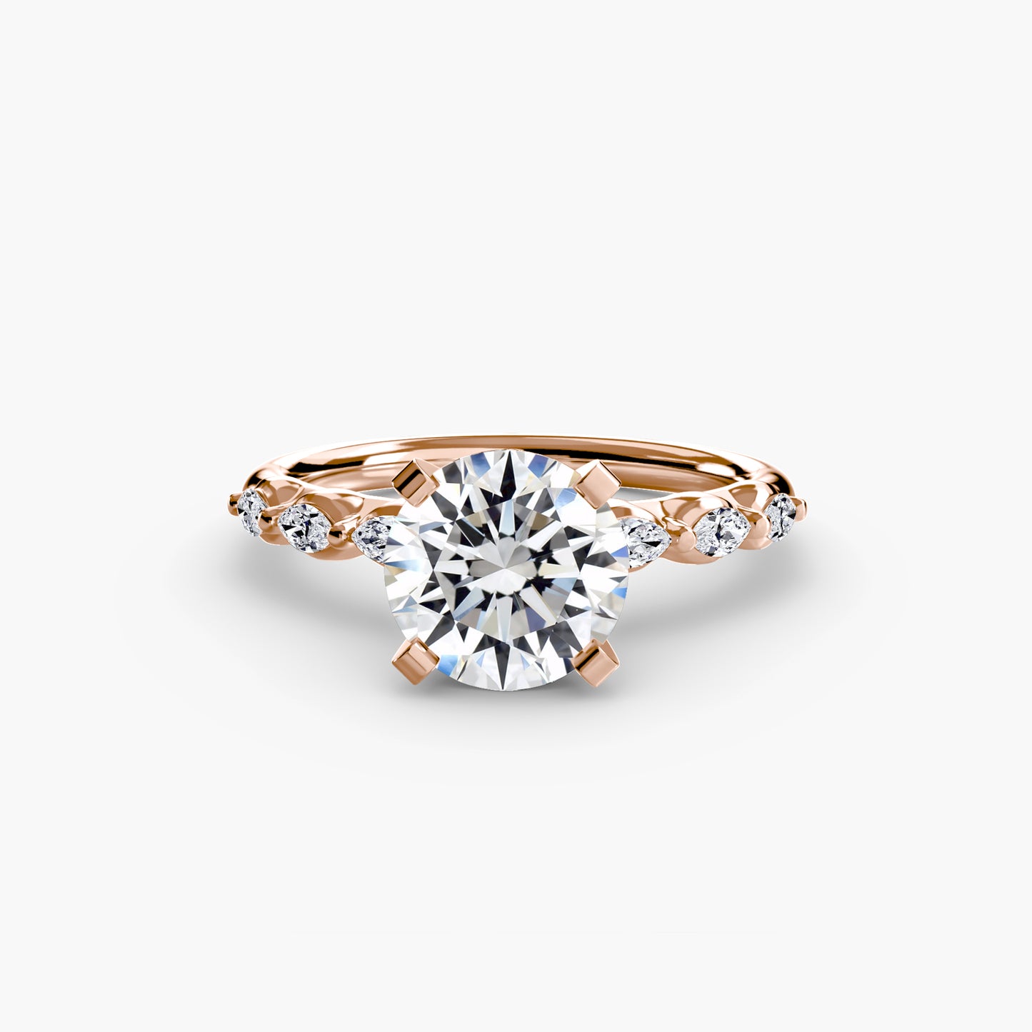 (랩다이아몬드 / 랩그로운 다이아몬드) The Floral Accent Solitaire