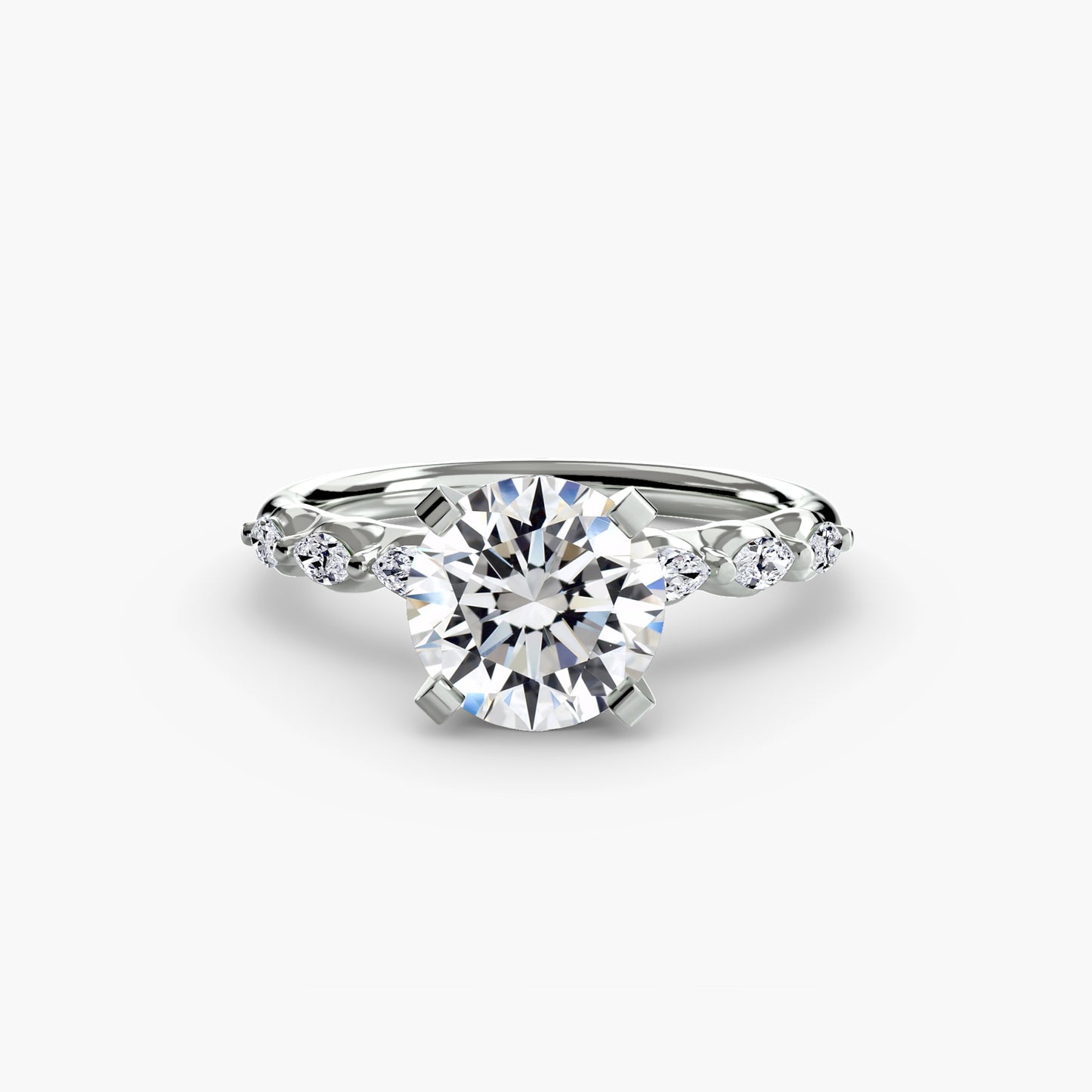 (랩다이아몬드 / 랩그로운 다이아몬드) The Floral Accent Solitaire