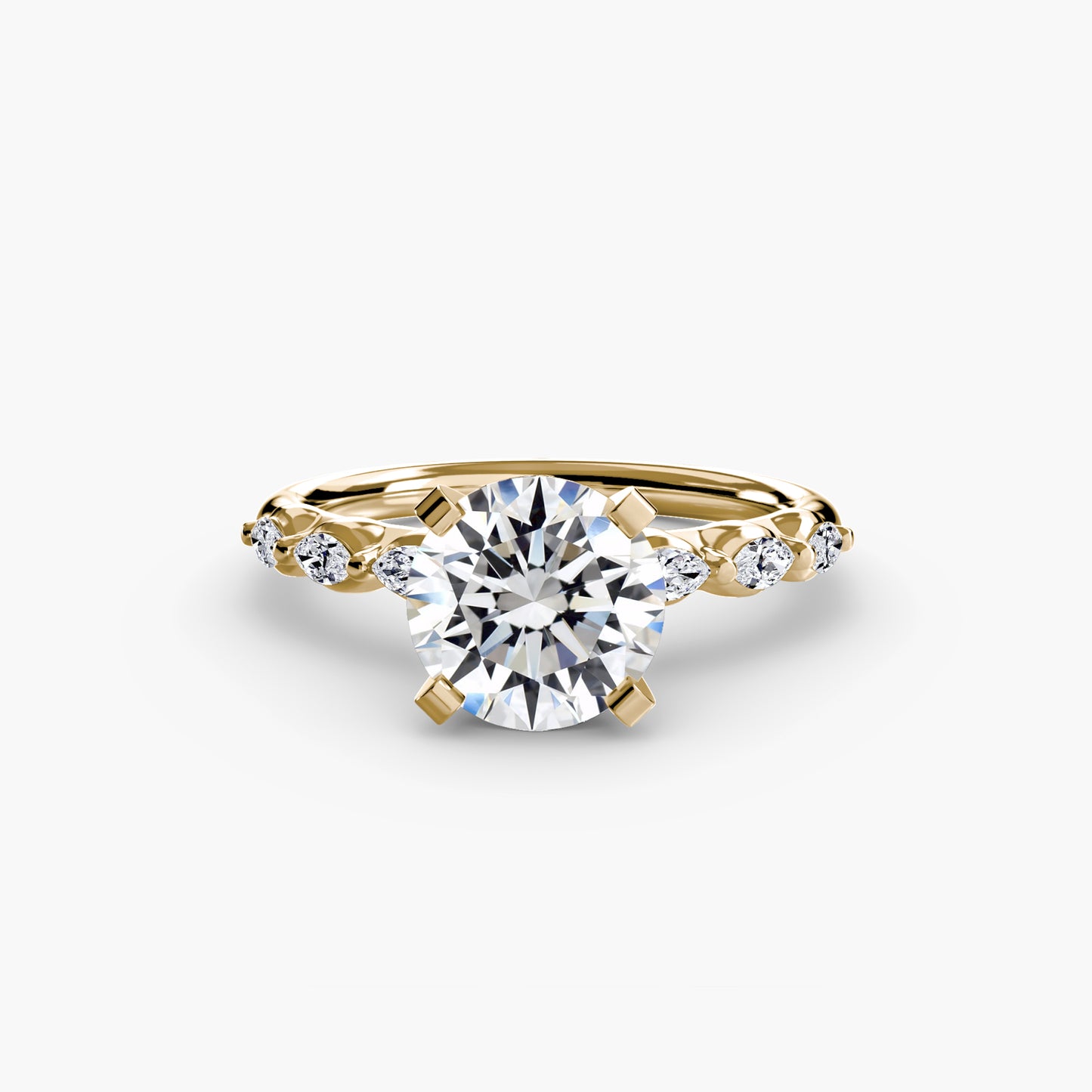 (랩다이아몬드 / 랩그로운 다이아몬드) The Floral Accent Solitaire