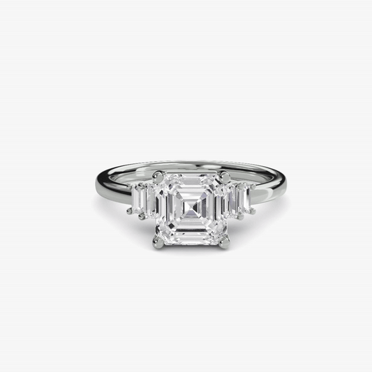 바게트악센트 솔리테어 Asscher 1.0/1.5 ct 9K WG