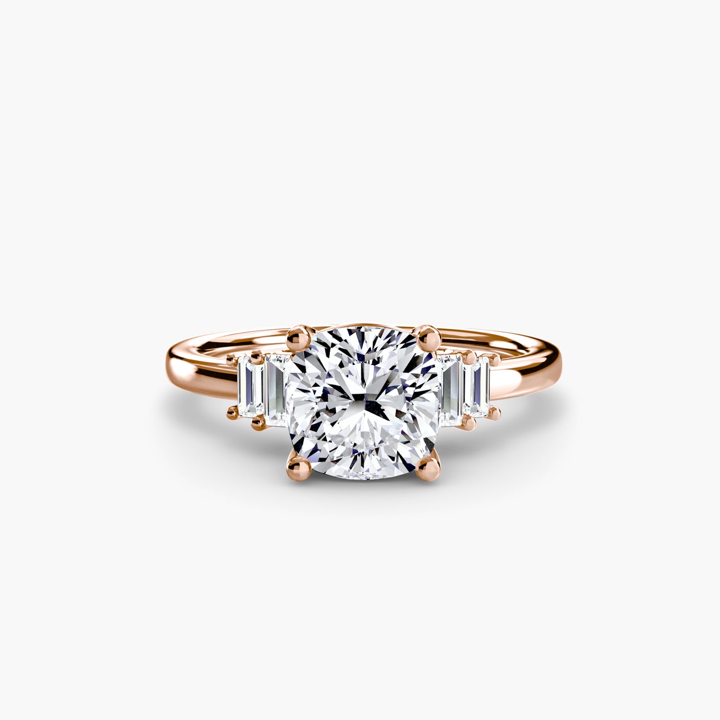 (랩다이아몬드 / 랩그로운 다이아몬드) Baguette Accent Solitaire