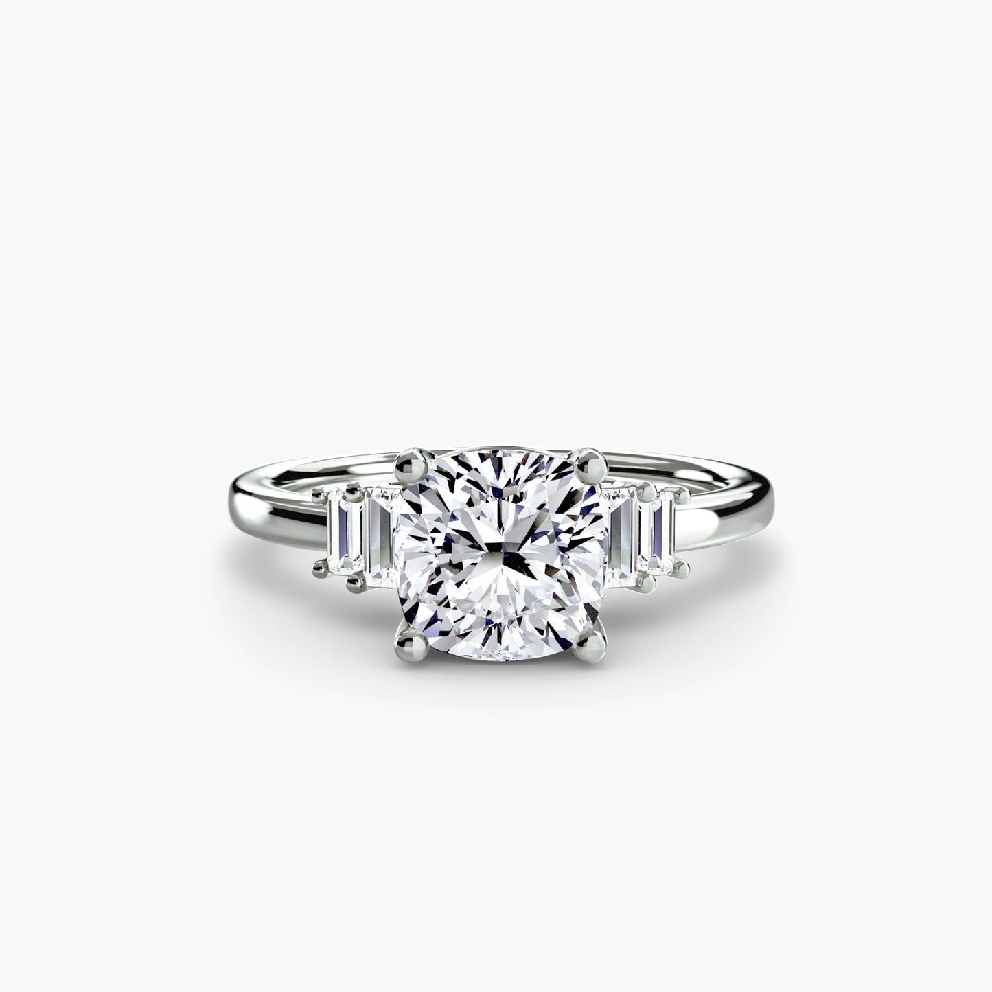 (랩다이아몬드 / 랩그로운 다이아몬드) Baguette Accent Solitaire