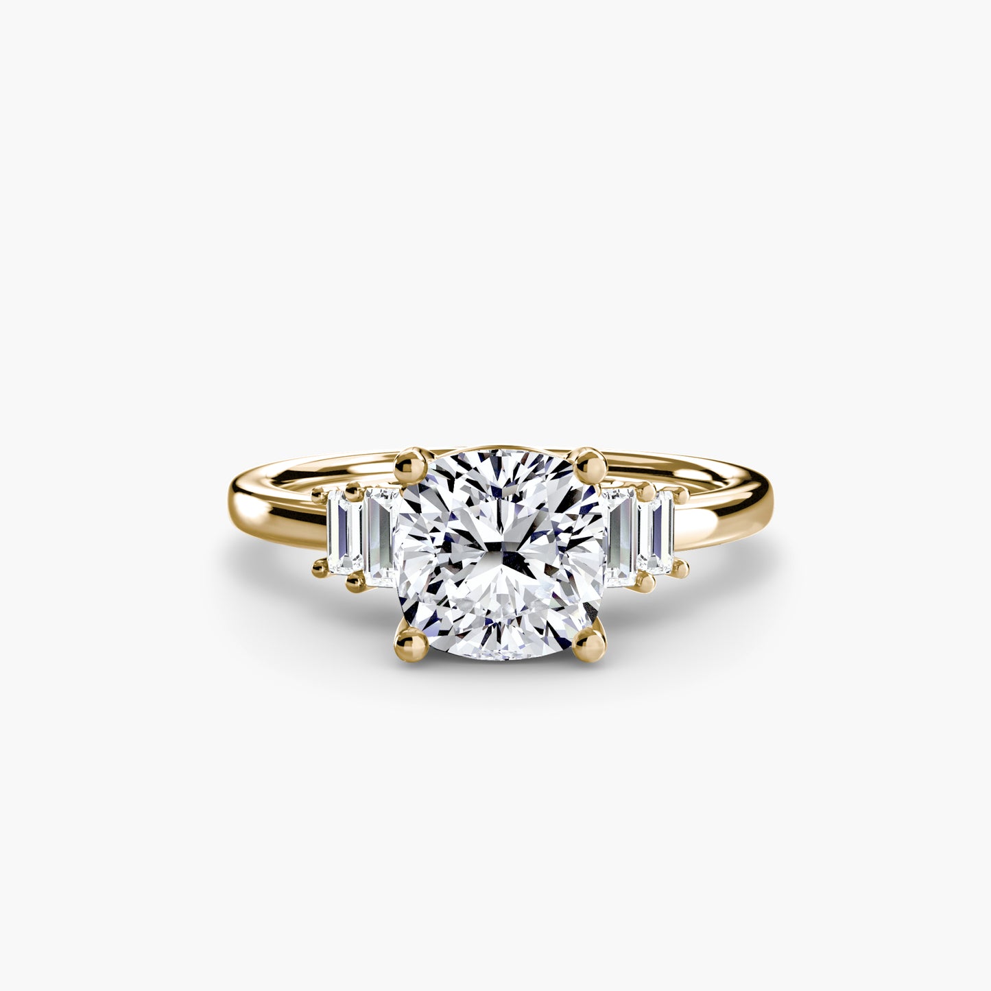 (랩다이아몬드 / 랩그로운 다이아몬드) Baguette Accent Solitaire