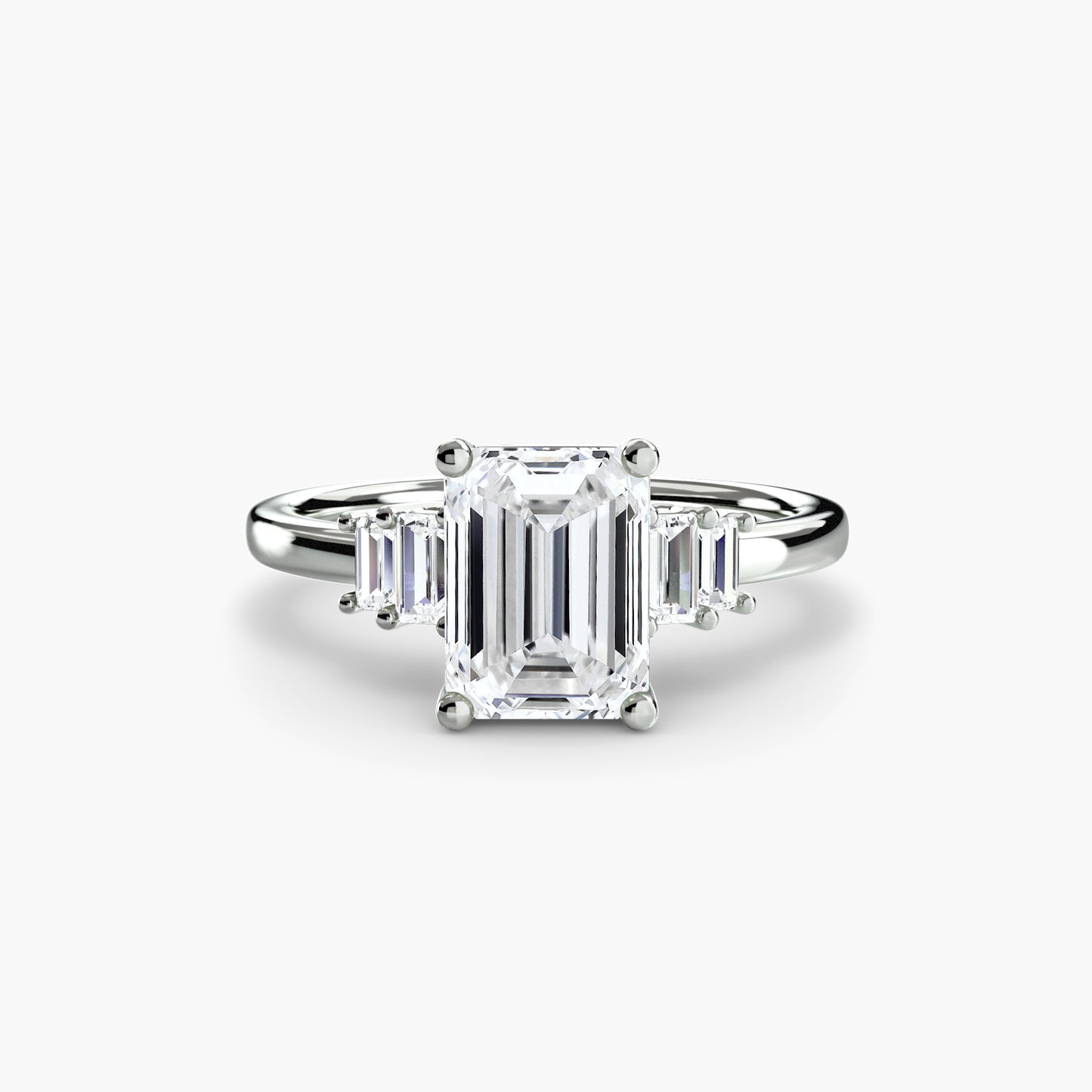 (랩다이아몬드 / 랩그로운 다이아몬드) Baguette Accent Solitaire