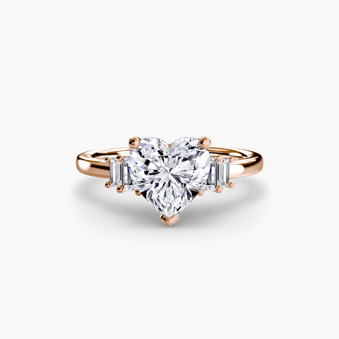(랩다이아몬드 / 랩그로운 다이아몬드) Baguette Accent Solitaire