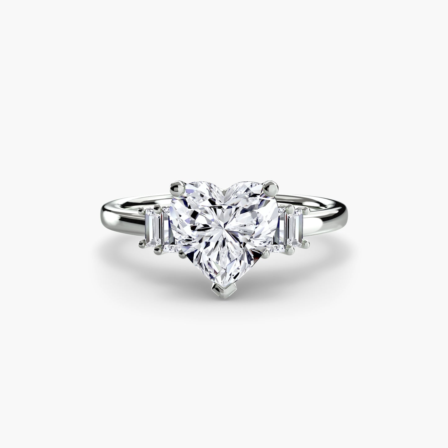 (랩다이아몬드 / 랩그로운 다이아몬드) Baguette Accent Solitaire
