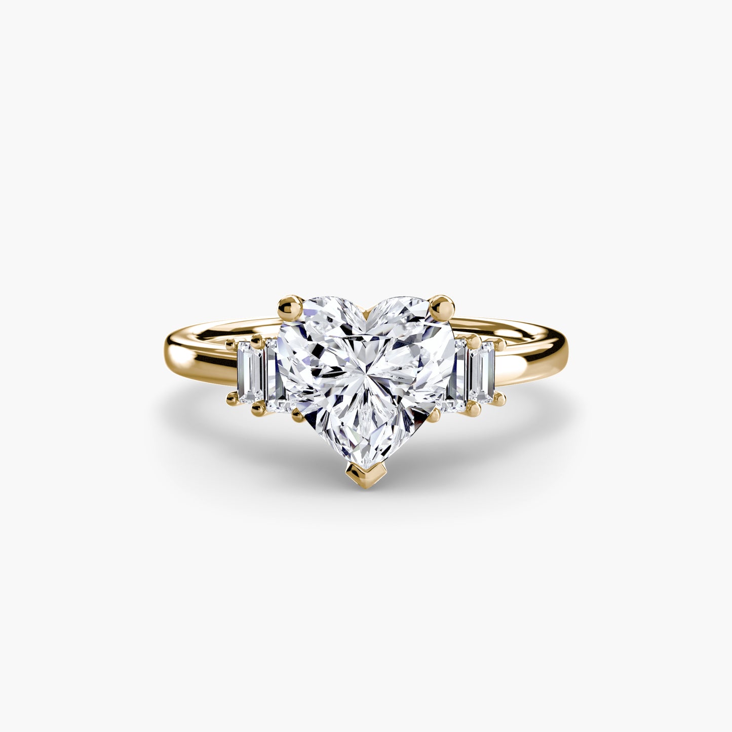 (랩다이아몬드 / 랩그로운 다이아몬드) Baguette Accent Solitaire