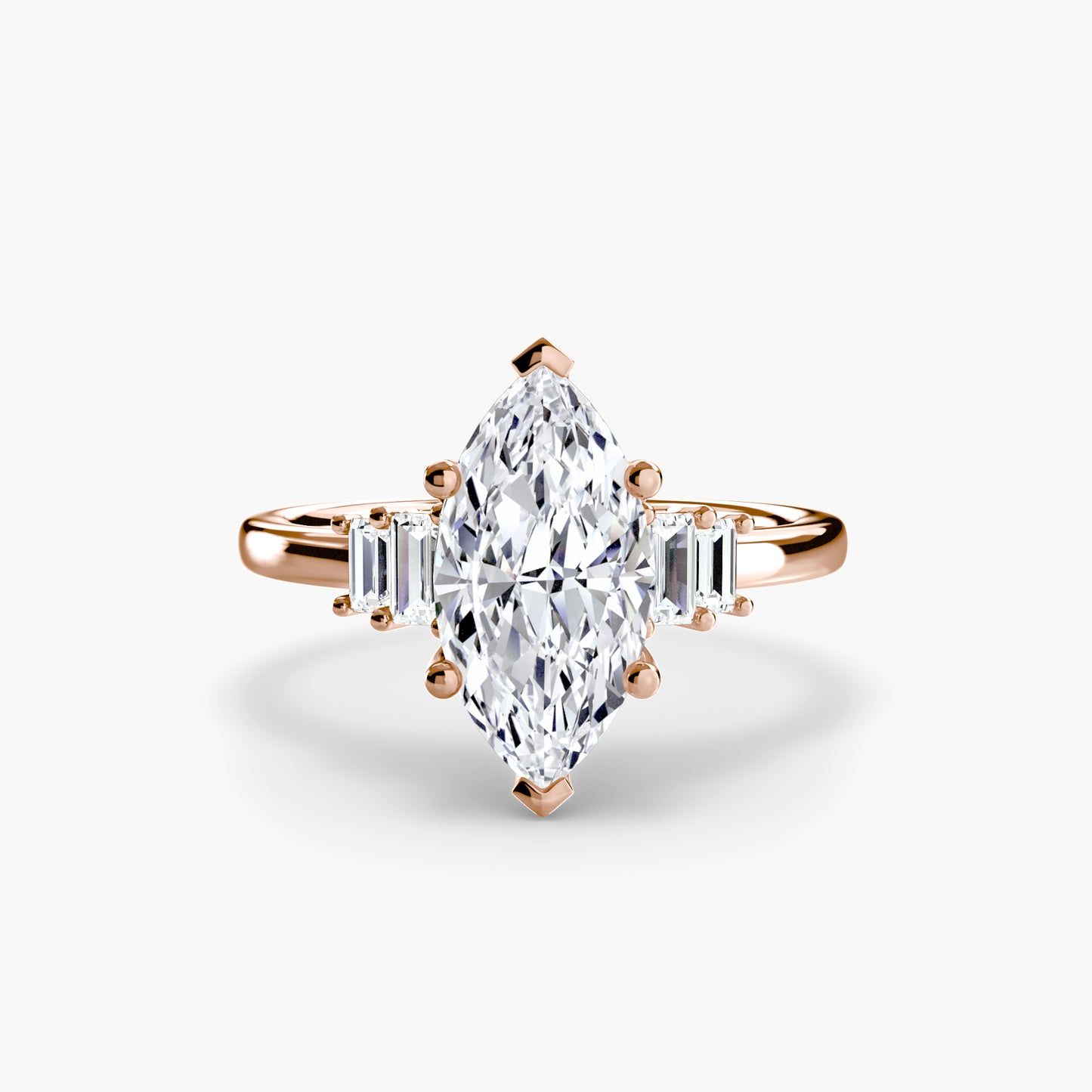 (랩다이아몬드 / 랩그로운 다이아몬드) Baguette Accent Solitaire