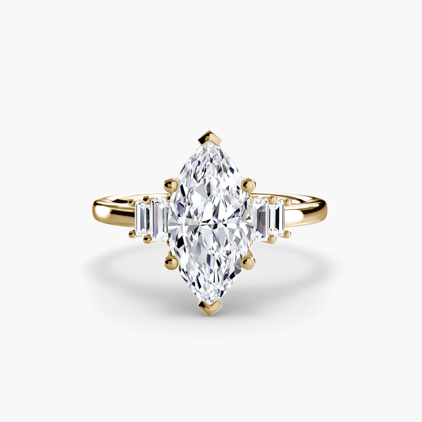 (랩다이아몬드 / 랩그로운 다이아몬드) Baguette Accent Solitaire