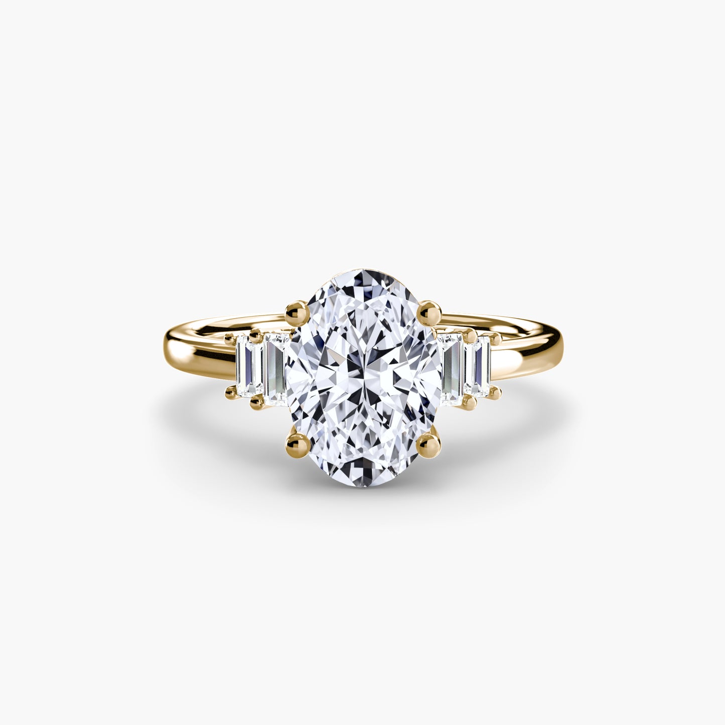 (랩다이아몬드 / 랩그로운 다이아몬드) Baguette Accent Solitaire