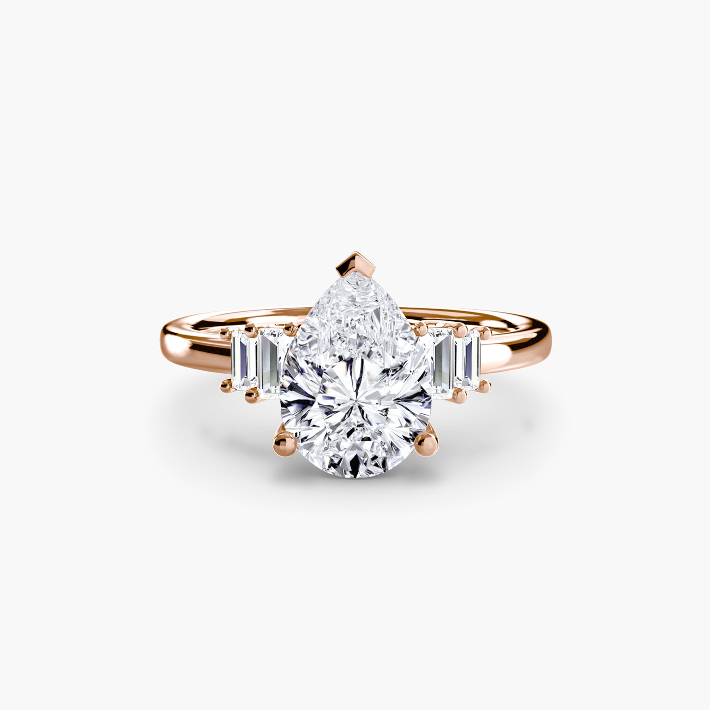 (랩다이아몬드 / 랩그로운 다이아몬드) Baguette Accent Solitaire