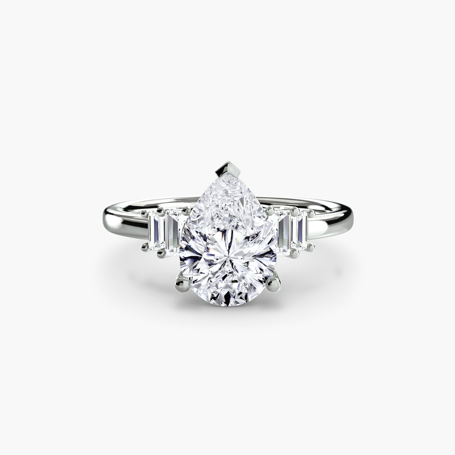 (랩다이아몬드 / 랩그로운 다이아몬드) Baguette Accent Solitaire