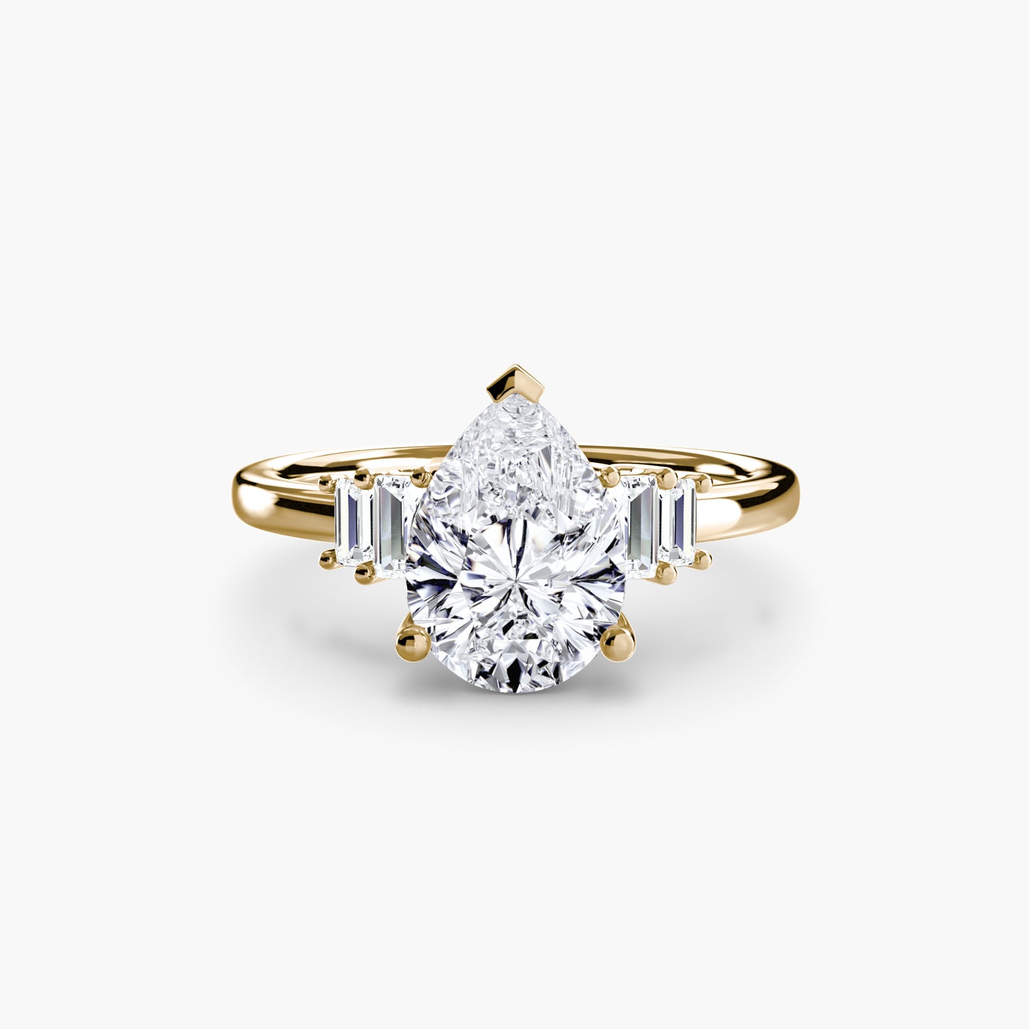 (랩다이아몬드 / 랩그로운 다이아몬드) Baguette Accent Solitaire