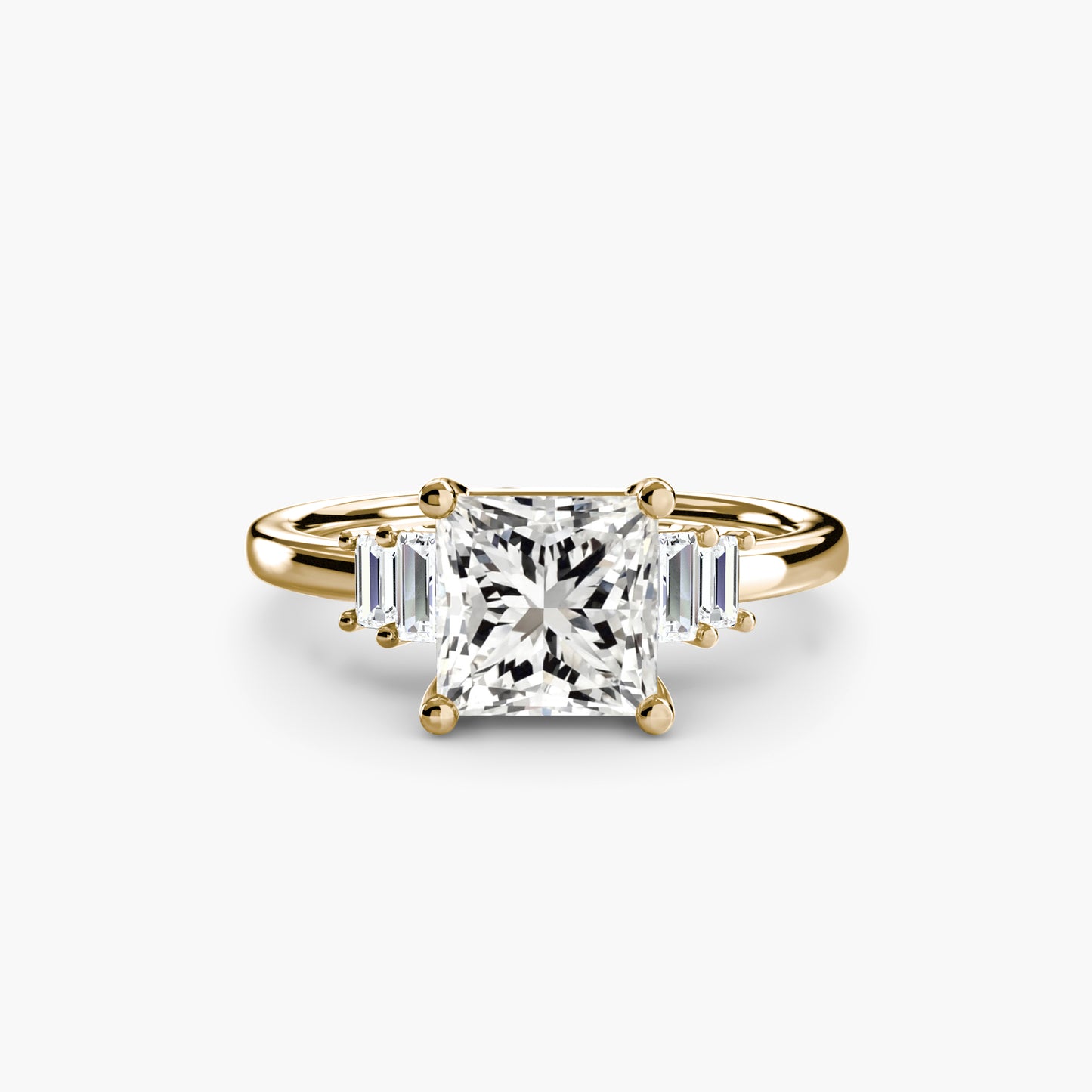 (랩다이아몬드 / 랩그로운 다이아몬드) Baguette Accent Solitaire