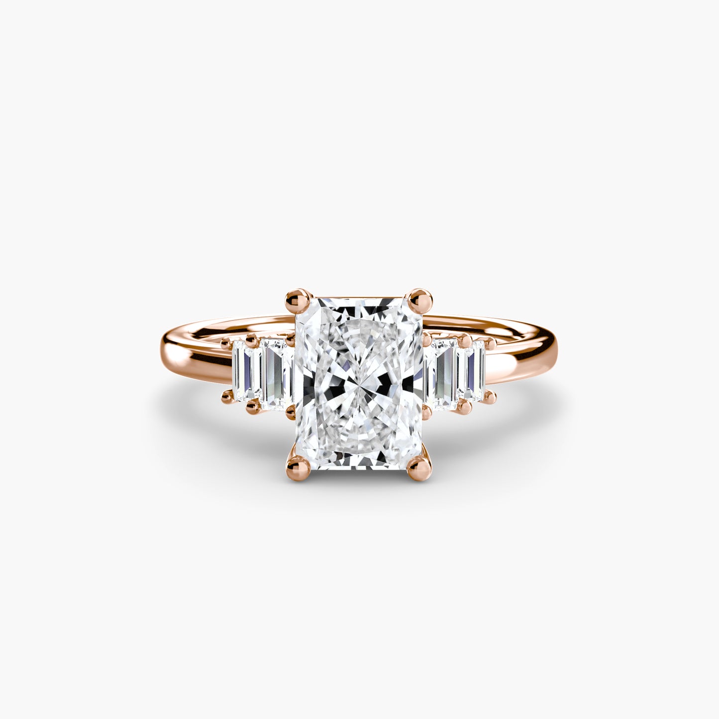 (랩다이아몬드 / 랩그로운 다이아몬드) Baguette Accent Solitaire
