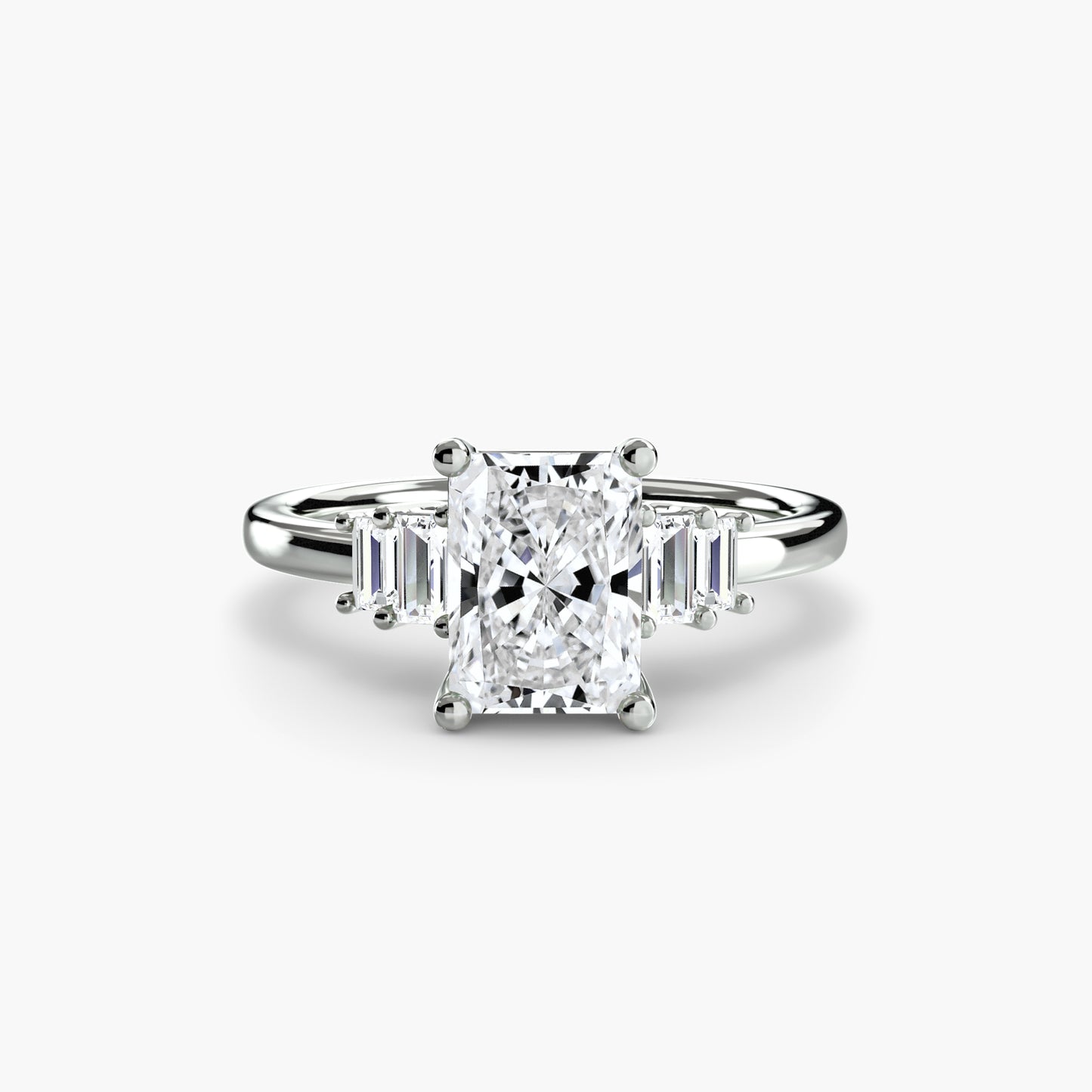 (랩다이아몬드 / 랩그로운 다이아몬드) Baguette Accent Solitaire
