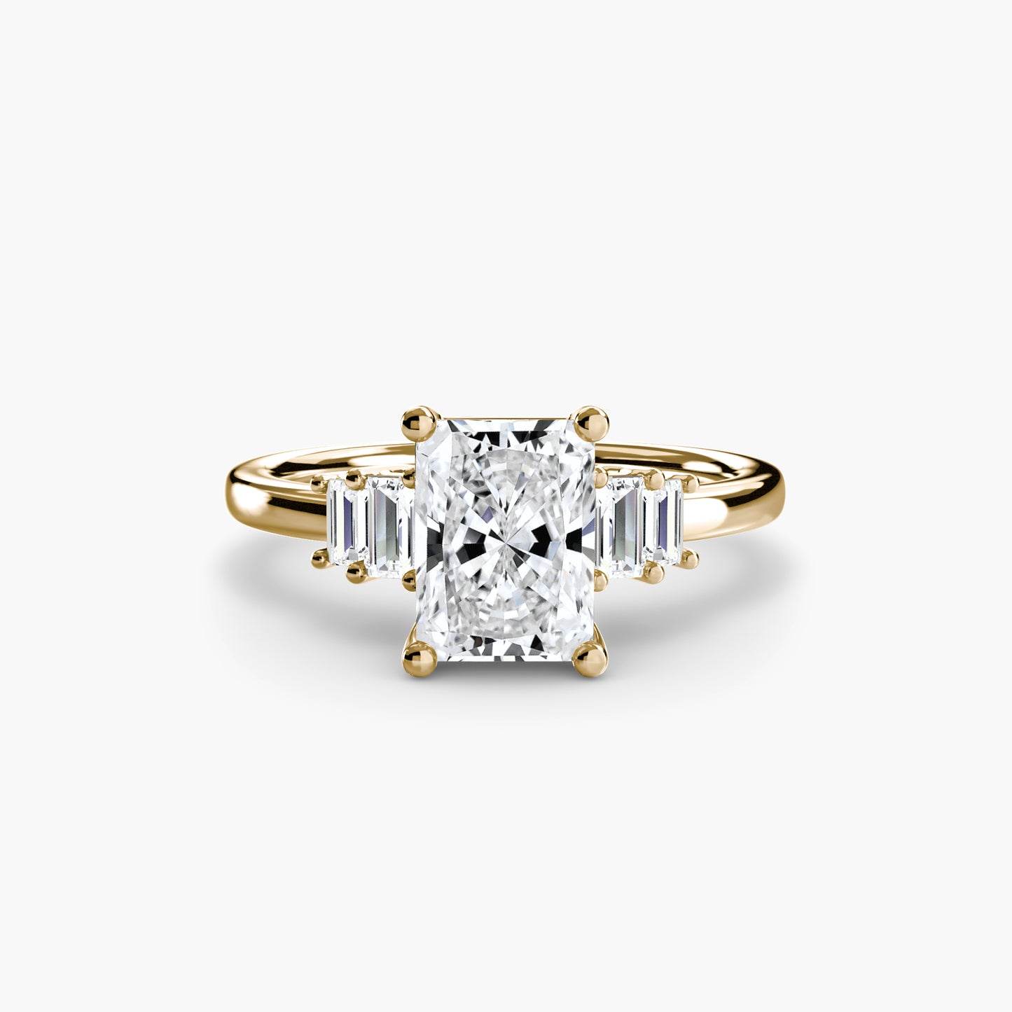 (랩다이아몬드 / 랩그로운 다이아몬드) Baguette Accent Solitaire