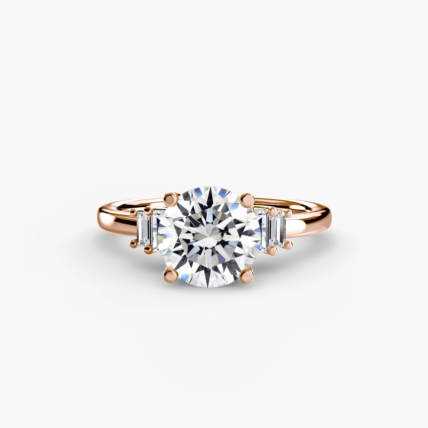 (랩다이아몬드 / 랩그로운 다이아몬드) Baguette Accent Solitaire