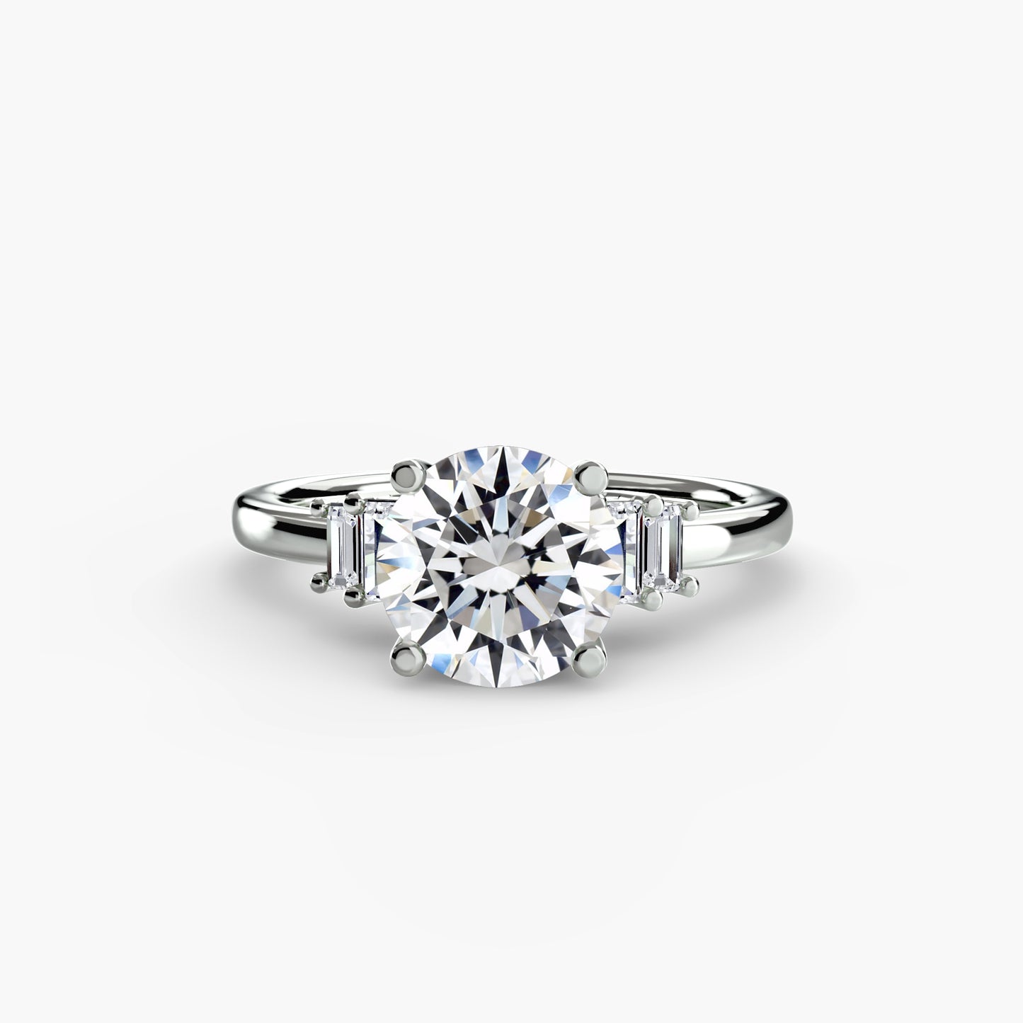 (랩다이아몬드 / 랩그로운 다이아몬드) Baguette Accent Solitaire