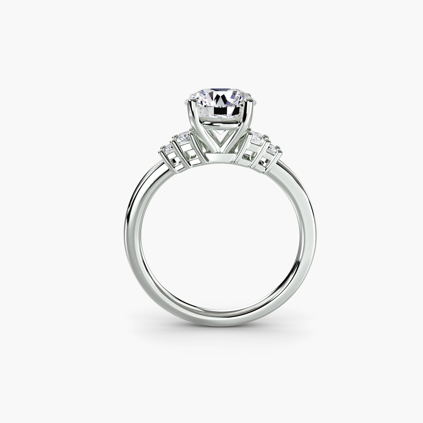 (랩다이아몬드 / 랩그로운 다이아몬드) Baguette Accent Solitaire