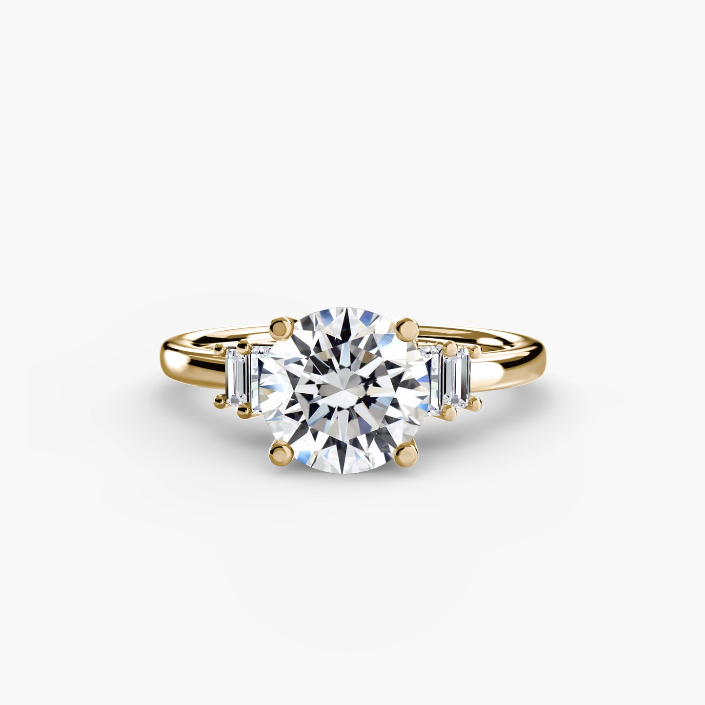 (랩다이아몬드 / 랩그로운 다이아몬드) Baguette Accent Solitaire