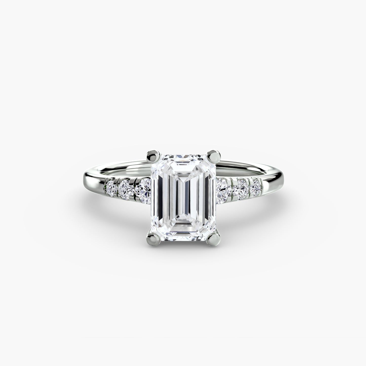 (랩다이아몬드 / 랩그로운 다이아몬드) Solitaire with Shoulder Accents